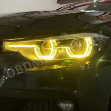 Желтые ангельские глазки для BMW 3 серии в кузове F30, F31