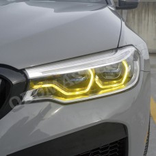 Желтые ангельские глазки для BMW 5 серии в кузове G30, G31