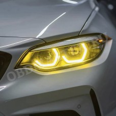 Желтые ангельские глазки для BMW 2 серии в кузове F22, F87